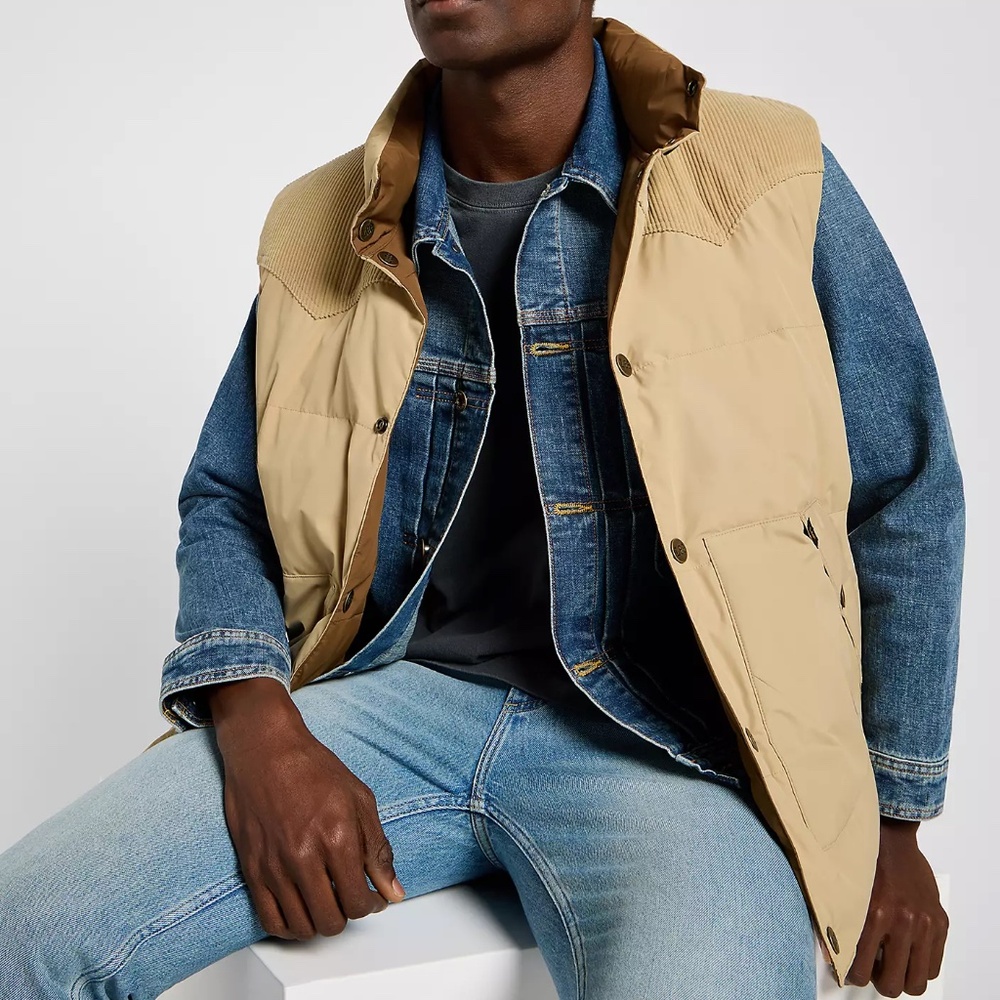 🛍️ NWT-Lee- Men's- Reversible Western Classic Puffer Vest-SZ XXL